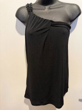 The Limited One‑Shoulder Black Top • NWT • Size Large